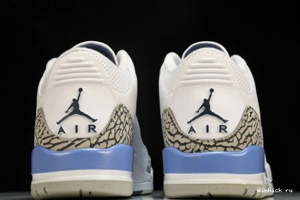 JORDAN “UNC” AIR WHITE 3 RETRO 0912
